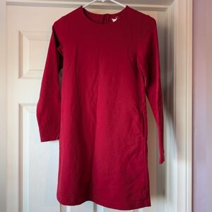 Primary Girls Long Sleeve Red Knit Dress